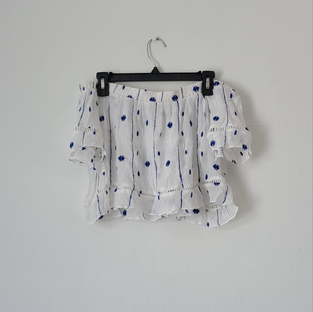 Rebellion off shoulder crop top
